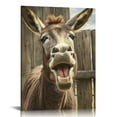 thumbnail image 1 of Sheronv Smiling Donkey Fine Art Aesthetic Poster & Print Wall Painting for Home Office Decor 12x16 in, 1 of 5