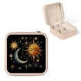 thumbnail image 1 of Sheronv Sun Moon Astrology Jewelry Box Travel Case for Necklace Ring Earring, Compact Size with Multiple Storage Spaces Pink, 1 of 5