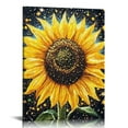 thumbnail image 1 of Sheronv Sunflower Stars Pointillism Fine Art Aesthetic Poster & Print Wall Painting for Living Room Bedroom Home Office Decor 16x20 in, 1 of 5