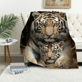 thumbnail image 1 of Sheronv Tiger Baby Tiger Wildlife Warm Lightweight Blanket Soft Fleece Throw Blanket for Living Rooms Sofa Decor Gifts All Seasons Blanket for Bed 40x50in, 1 of 6