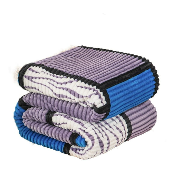 Sherpa Blanket Fleece Throw Blanket Twin Plaid Thick Bed Blanket, Soft Warm Cozy Throw Blanket for Couch 60”*40” Blue