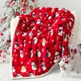 thumbnail image 1 of Sherpa Christmas Throw Blanket, Fuzzy Fluffy Soft Cozy Blanket, Fleece Flannel Plush Microfiber Blanket for Couch Bed Sofa (50" X 60", Red Snowman), 1 of 7