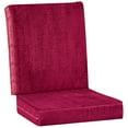 thumbnail image 1 of Sherpa Covered Gel Cushion for Back and Seat, Crafted with Soft Memory Foam, Home Improvement - Burgundy Design, Cushion Measures 35 3/8" Wide x 15 3/4" Long x 3 1/2" High, 1 of 6