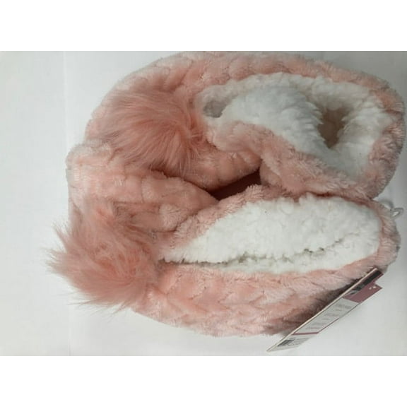 Sherpa Cozie Slippers Women's with Non-Slip Pink S/M 6-7.5