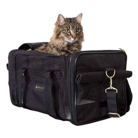 Sherpa Delta Airlines Travel Pet Carrier, Airline Approved & Guaranteed On Board - Black, Medium