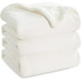 thumbnail image 1 of Sherpa Fleece Blankets King Size for Bed - Thick and Warm Blanket for Winter, Soft Fuzzy Plush King Blanket for All Seasons, White, 108x90 Inches, 1 of 10