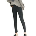 thumbnail image 1 of Sherpa Fleece Lined Leggings for Women, Winter Warm Thermal Yoga Pants High Waist Stretchy Workout Leggings Tights Gray 5XL, 1 of 5
