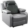 thumbnail image 1 of Sherpa Fleece Lumbar Support Pillow with Headrest for Recliner,Memory Foam Recliner Chair Cushion for Back Pain,Big High Back Support for Recliner with Chair Headrest for Elderly (Grey), 1 of 8