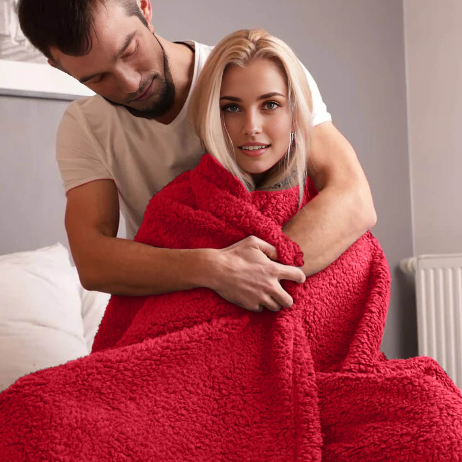 Sherpa Fleece Throw Blanket 50*70cm Plush Fluffy Large Big Blanket