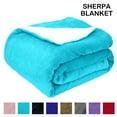 thumbnail image 1 of Sherpa Fleece Throw Blanket, King Size Soft Fuzzy Throw Blankets, Azure Warm Blanket, Cozy Fluffy Comfy for Sofa, Couch, Bed, Camping, Travel, 90" x 106", 1 of 8