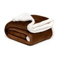 thumbnail image 1 of Sherpa Fleece Throw Blanket, Reversible Super Soft Luxurious Plush Blanket Throw, 1 of 6