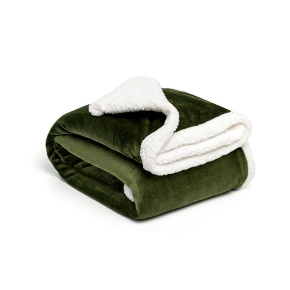 Sherpa Fleece Throw Blanket, Reversible Super Soft Luxurious Plush Blanket Throw