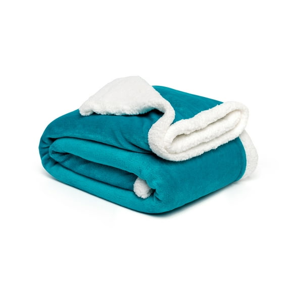 Sherpa Fleece Throw Blanket, Reversible Super Soft Luxurious Plush Blanket Throw