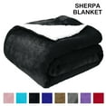 thumbnail image 1 of Sherpa Fleece Throw Blanket, Throw Size Soft Fuzzy Throw Blankets, Black Warm Blanket, Cozy Fluffy Comfy for Sofa, Couch, Bed, Camping, Travel, 50" x 60", 1 of 8