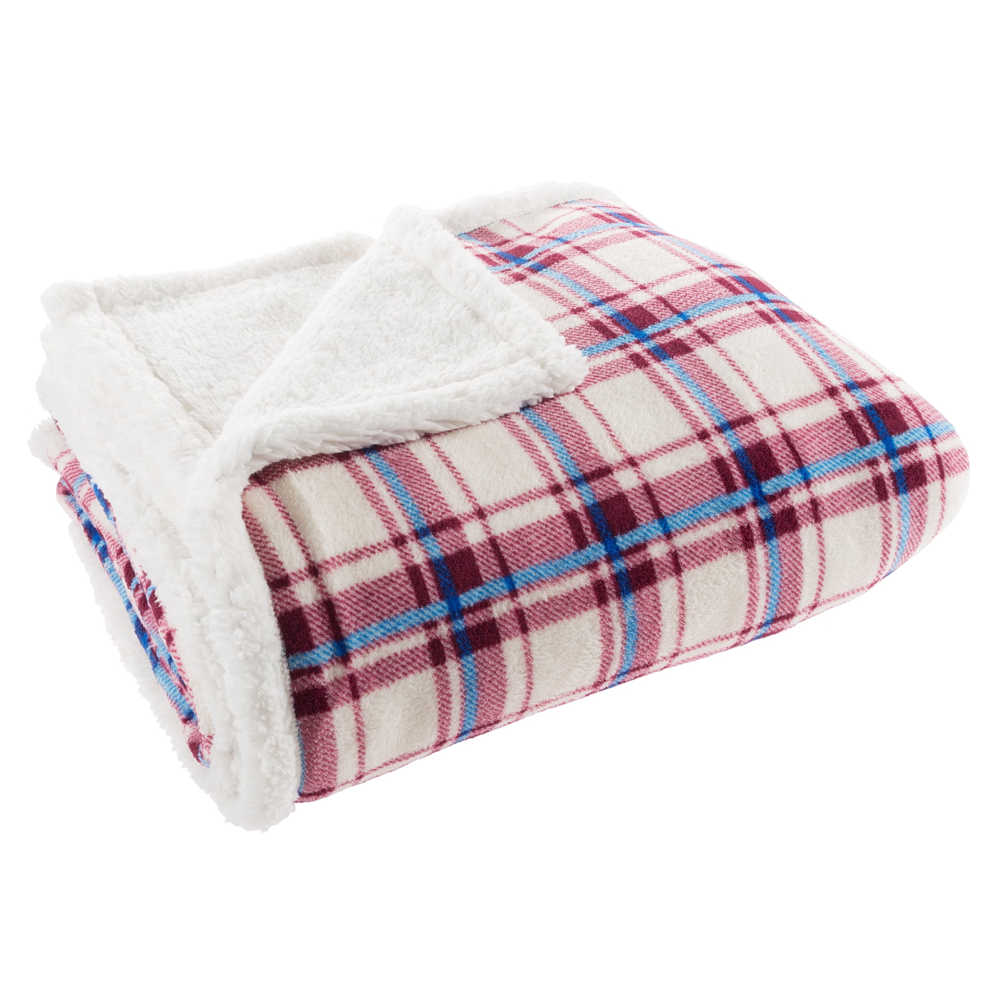Soft And Comfortable Coral Fleece Checker Pattern Print Towels For