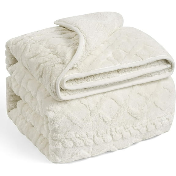 Sherpa Fleece Weighted Blanket for Adult, 15 lbs Dual Sided Cozy Fluffy Heavy Blanket, Ultra Fuzzy Throw Blanket with Soft Plush Flannel Top, 48 x 72 inches