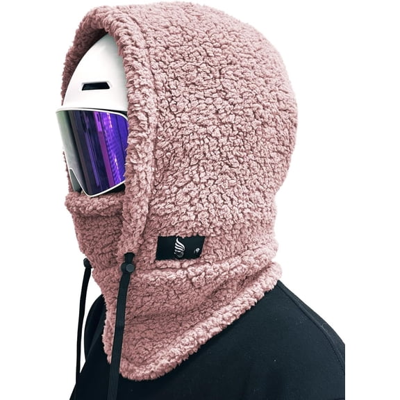 Sherpa Hood Ski Mask Wind-Resistant Balaclava Winter Fleece Ski Mask for Men and Women