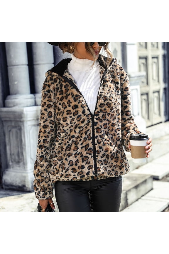 Sherpa Hooded Jacket for Women Super Soft Plush Reversible Blanket Jackets (Coffee S)