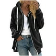 thumbnail image 1 of Sherpa Jacket Women 2024 Winter Fuzzy Fleece Jacket Full Zip Plush Hooded Cardigan Oversized Shaggy Warm Outerwear Deals, 1 of 9