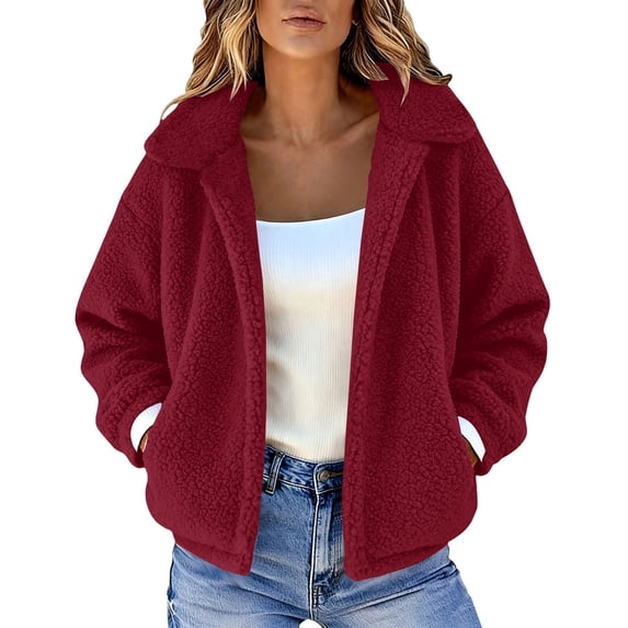Sherpa Jacket Women Fleece Zip up Winter Coats | Oversized Fall Teddy Jackets, Long Sleeve, Loose Fit, with Pockets, Warm Outwear, 2026 Fashion Clothing