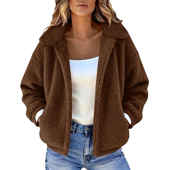 Sherpa Jacket Women Fleece Zip up Winter Coats | Oversized Fall Teddy Jackets, Long Sleeve, Loose Fit, with Pockets, Warm Outwear, 2026 Fashion Clothing