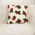 thumbnail image 1 of Sherpa Jacquard Heart Cute Valentine'S Day Holiday Pillow Cover Large Cherry For Living Room Sofa Bed, 1 of 3