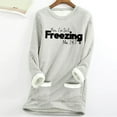 thumbnail image 1 of Sherpa Lined Fleece Sweatshirts for Women,Oversized Fleece Sweatshirts for Womens with Sayings Yes,I'm Stil Freezing Me 24:7 Sherpa Lined Long Sleeve Sweatshirt Fall Gift Shirts, 1 of 3