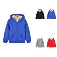thumbnail image 1 of Sherpa-Lined Hooded Pullover Jacket â Warm Winter Outerwear for Big Kids Boys & Girls, Thick Lamb Wool Casual Zip-Up Coat, 1 of 8
