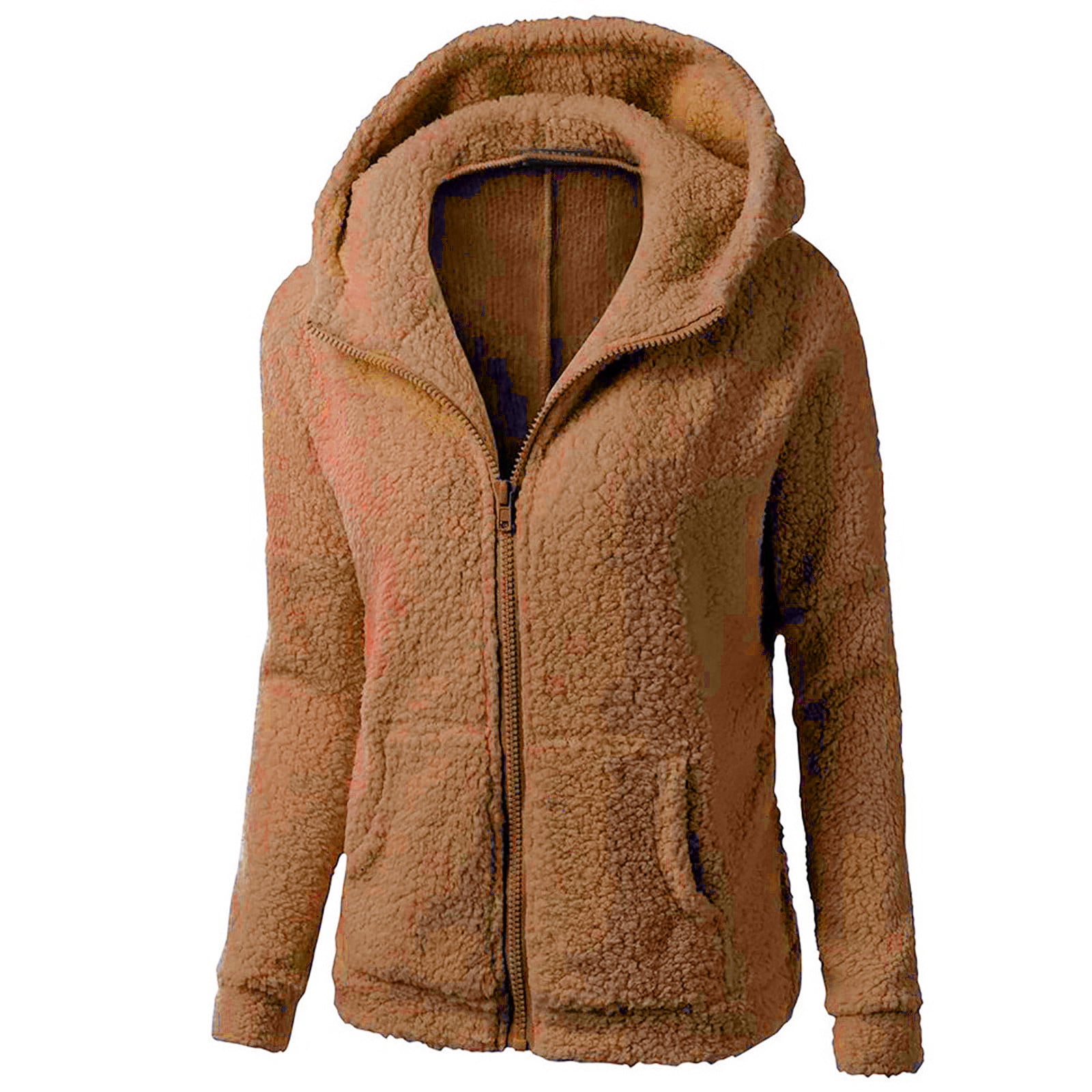 PREMIUM Mens Womens EXTRA Thick Hooded Fur Sherpa WOLFfs