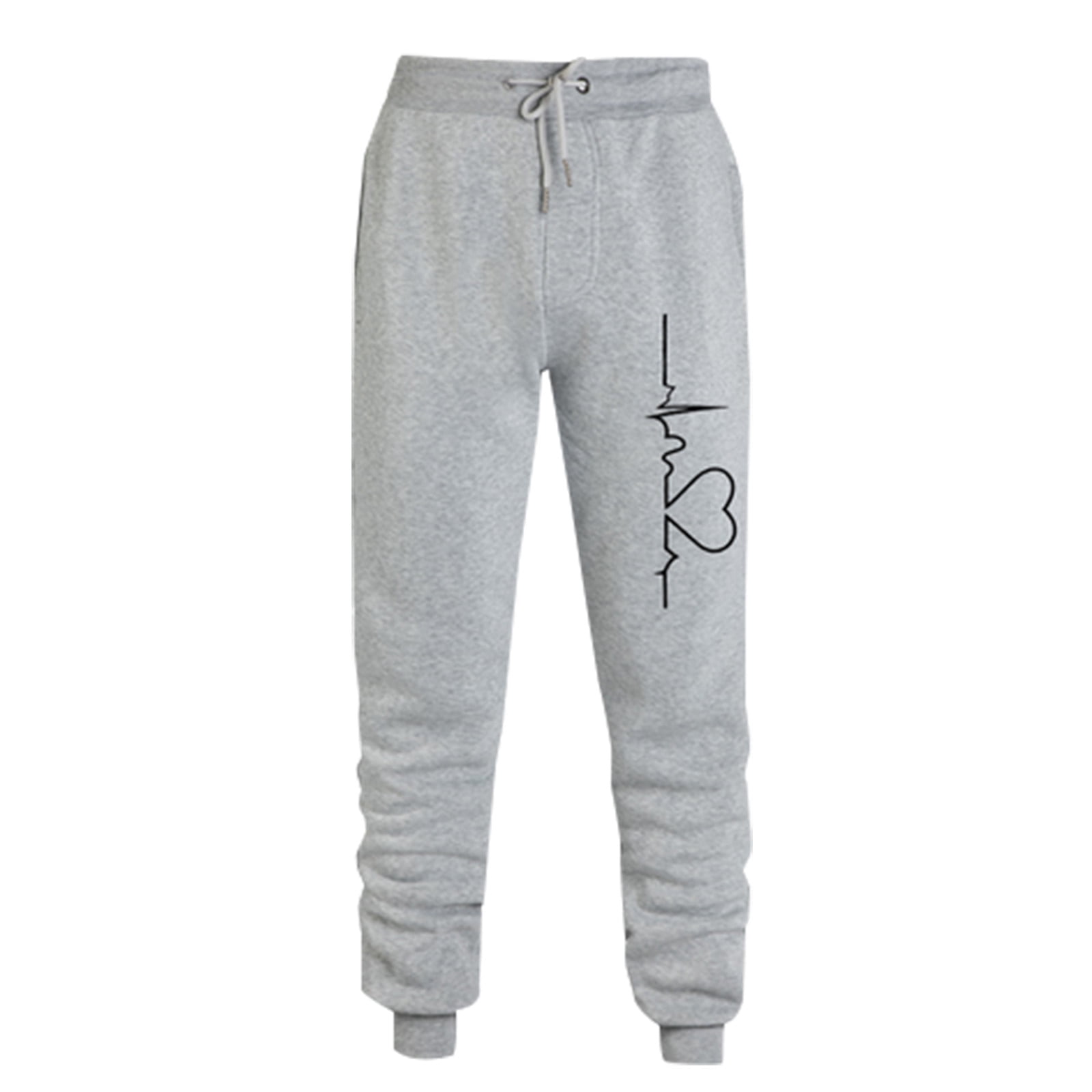 Sherpa Lined Sweatpants for Women Men Warm Fleece Printed