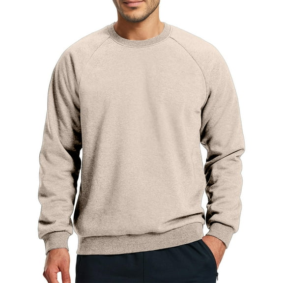 Sherpa Lined Sweatshirt Men Long Sleeve Big and Tall Heavyweight Sweatshirt Basic Crewneck Winter Sweatshirt Casual Warm Men's Fashion Sweatshirts & Sweatshirts