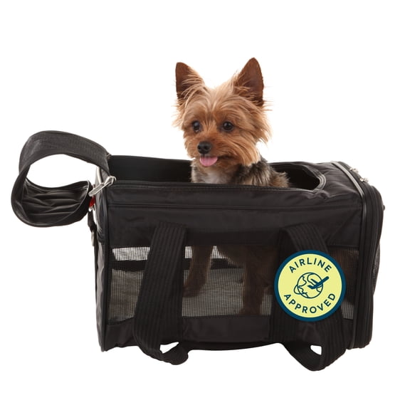 Sherpa Original Deluxe Travel Pet Carrier, Airline Approved & Guaranteed On Board - Black, Medium