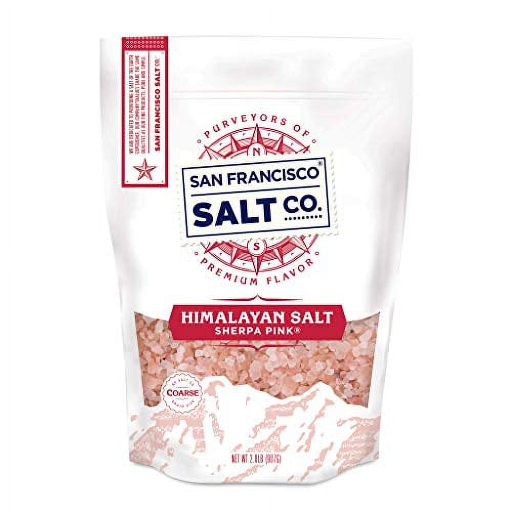 Sherpa Pink Himalayan Salt 2 lb. Bag Coarse Grain - for Grinders and Salt Mills