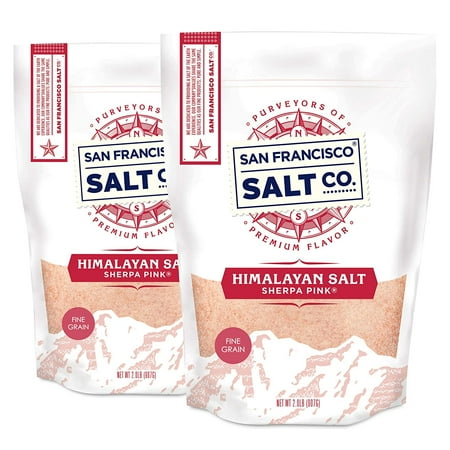 Sherpa Pink Himalayan Salt - 4 lbs. Fine Salt (Qty. 2, 2 lb. bags)