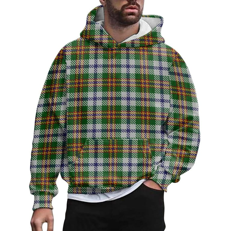 Plus size plaid hoodie sale