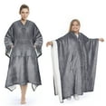 thumbnail image 1 of Sherpa Poncho Blanket Super Soft Comfy Plush Wearable Fleece Blanket  for Adult, 1 of 7
