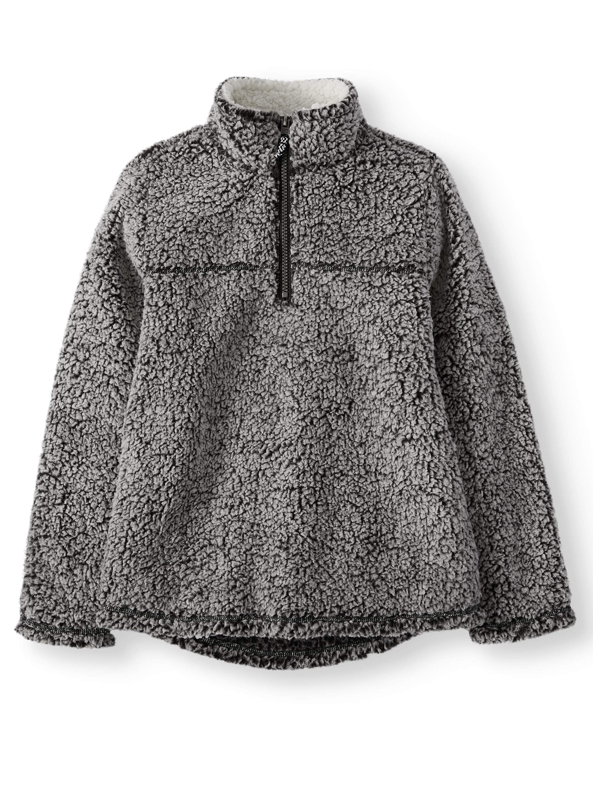 Girls sherpa 2025 pullover walmart