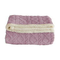 Sherpa Queen Size Blanket for Bed - Fleece Soft Cozy Fuzzy Blankets Thick Warm for Winter and All Seasons,Women 59.06x78.74inInches(Purple)