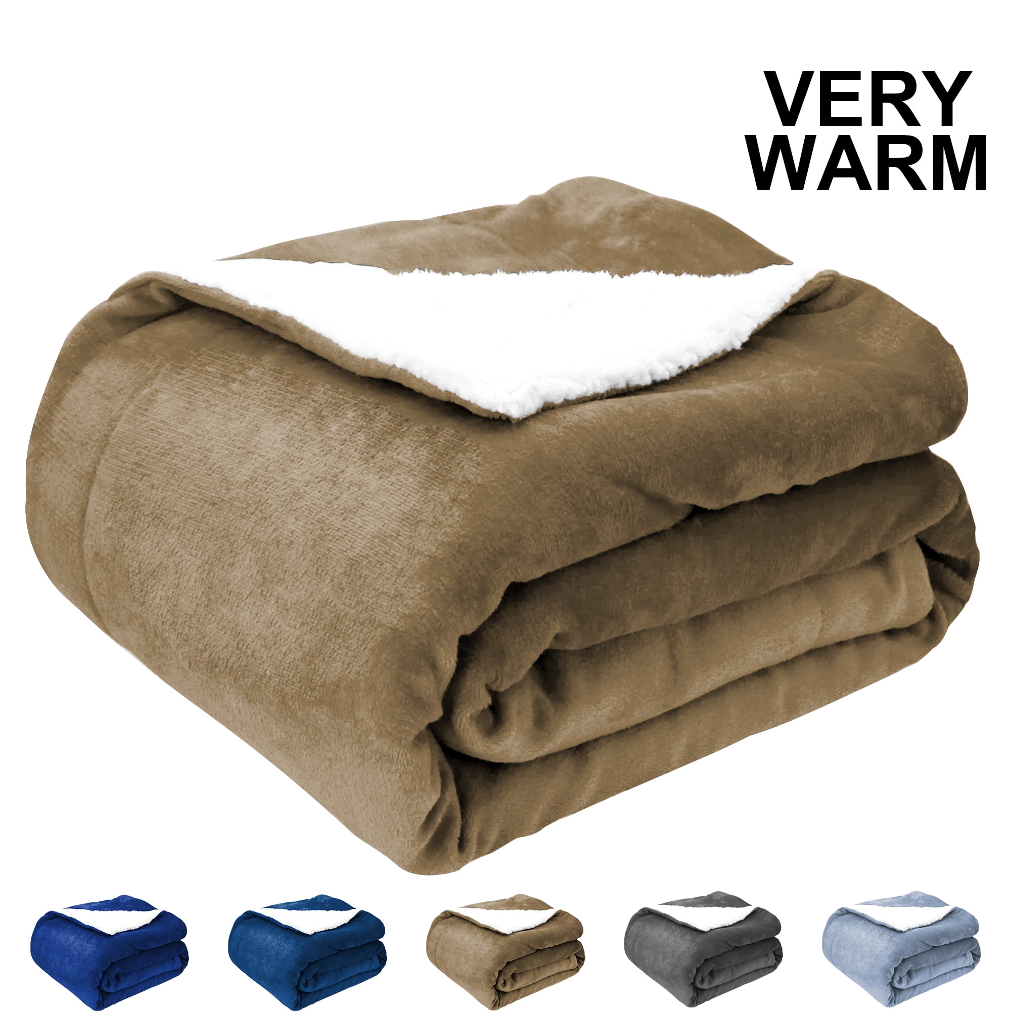 Sherpa Throw Blanket for Couch Sofa Fuzzy Soft Cozy Blanket for Bed