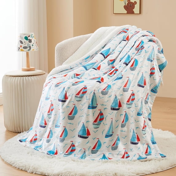 Sherpa Throw Blanket Cute Soft Aesthetic Fleece Blanket for Kids Girls Boys Teens Cozy Blanket for Bed Couch Camping (Car, Throw(50"x60"))