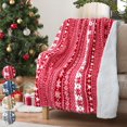 thumbnail image 1 of Sherpa Throw Blanket Snowflake Pattern, Reversible Micro Fleece TV Blanket All Season for Bed or Couch 50" x 60", 1 of 7