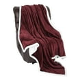 thumbnail image 1 of Sherpa Throw Blanket Super Soft Non Shedding Reversible Ultra Luxurious Plush Blanket (50 X 60 inches, Red Wine), 1 of 11