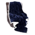 thumbnail image 1 of Sherpa Throw Blanket Super Soft Non Shedding Reversible Ultra Luxurious Plush Blanket (60 X 80 inches, Blue), 1 of 12
