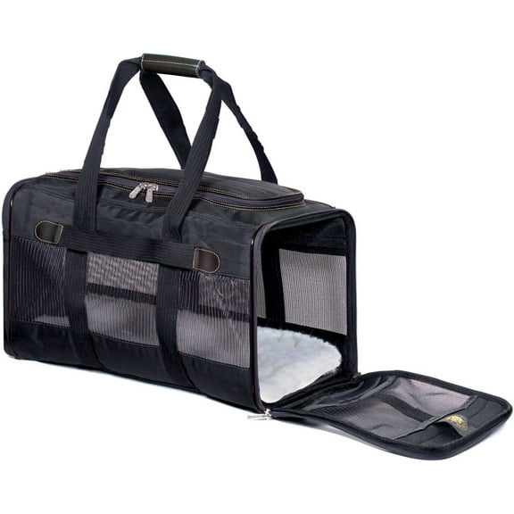 Sherpa To Go Travel Pet Carrier, Airline Approved & Guaranteed On Board - Black, Medium