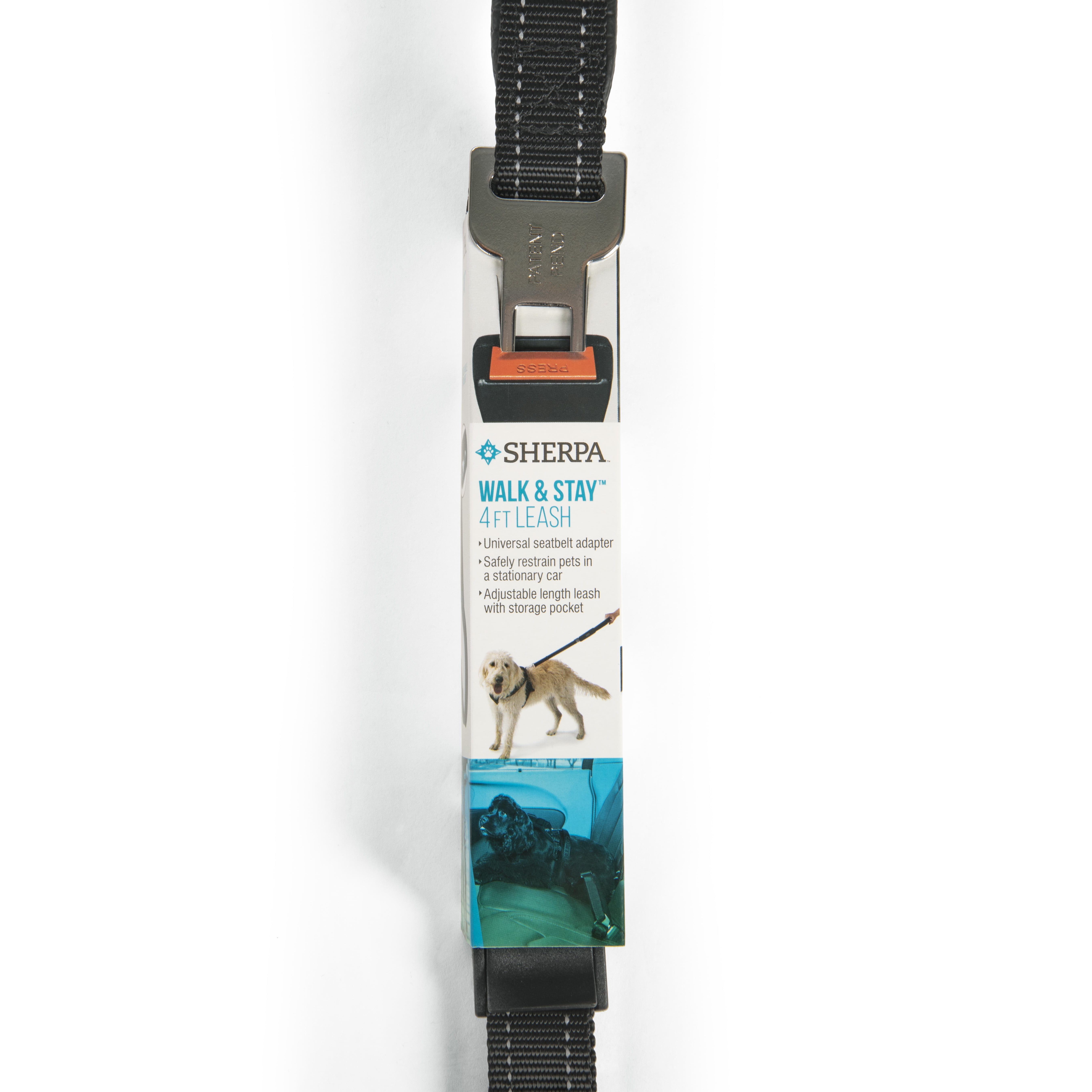 Sherpa Walk N Stay Dog Leash, Black