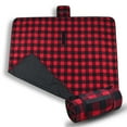 thumbnail image 1 of Sherpa Waterproof Throw Blanket Outdoor Reversible Emergency Soft Warm Picnic 59” x 80”, 1 of 7