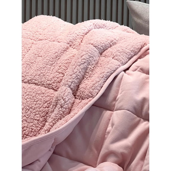 Sherpa Weighted Blanket for ,Both Sides 15Lbs, 60 x 80 inches, Reversible Soft Plush Weighted Blanket for Adult Sleep