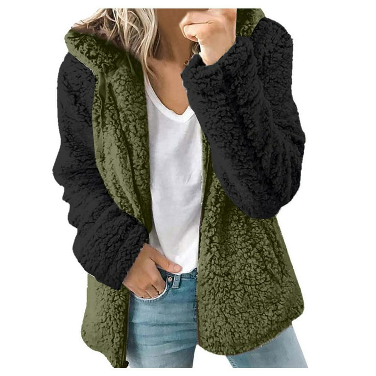 Trendy fuzzy jackets on sale