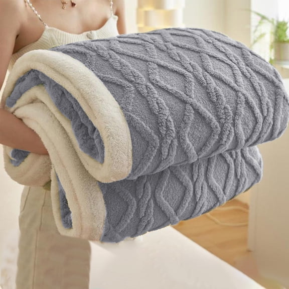 Sherpas Queen Size Blanket for Bed, Fleece Soft Cozy Fuzzy Blankets Thick Warm for Winter, Sheepskin Plushs Thickened Fleece Blanket Nap Blanket Throw, 150*200cm
