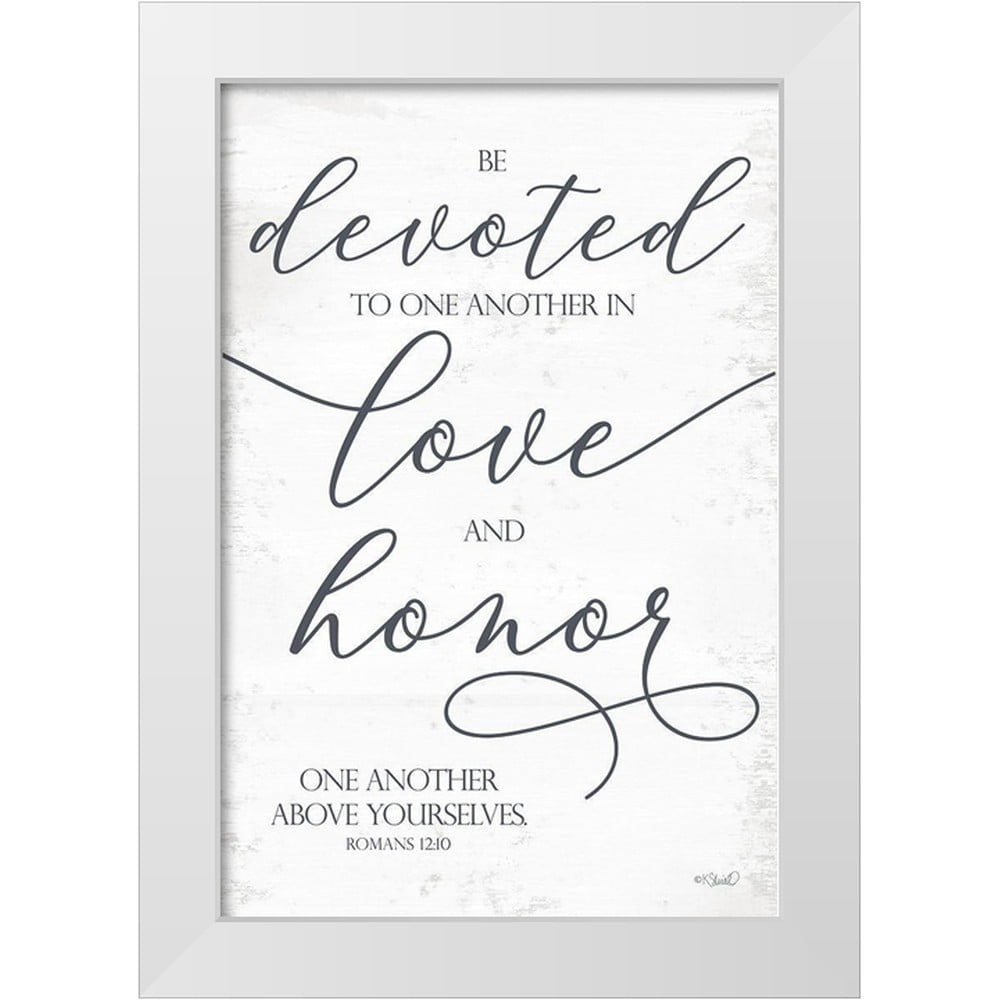 Sherrill, Kate 11x14 White Modern Wood Framed Museum Art Print Titled - Devoted to Love and Honor